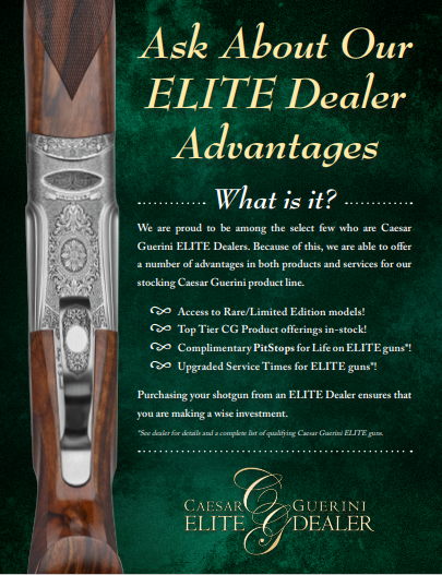 We are a Caesar Guerini Elite Dealer